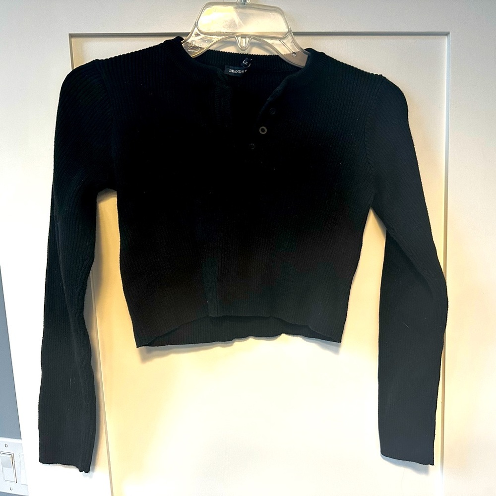 Black crop sweater